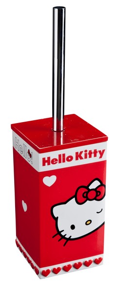 HELLO KITTY - Porta scopino WC HEARTS RED collection