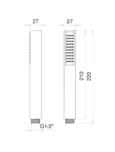 ABS hand shower 1 jet SQUARE series