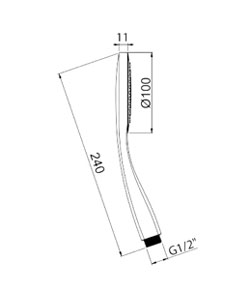 ABS hand shower 1 jet ONLINE series