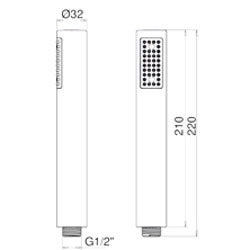 ABS hand shower 1 jet ROUND series