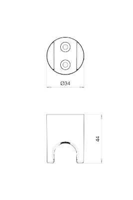 Supporto doccia fisso ABS serie ROUND