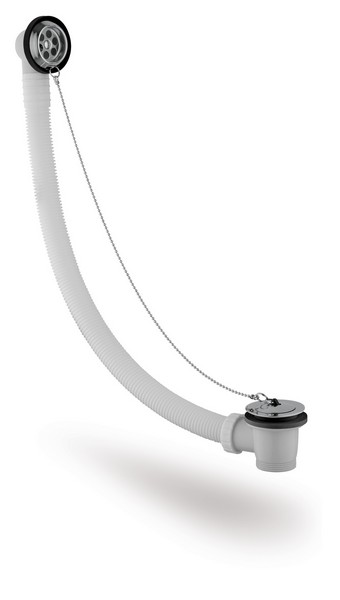 Pop up waste and overflow with plug 42 mm and chain SIMPLE series