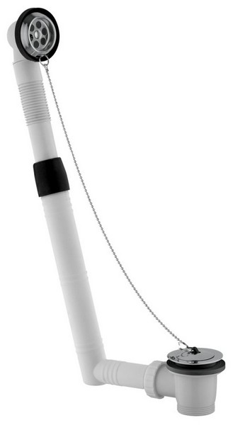 Pop up waste and overflow with plug 42 mm and chain LINE series