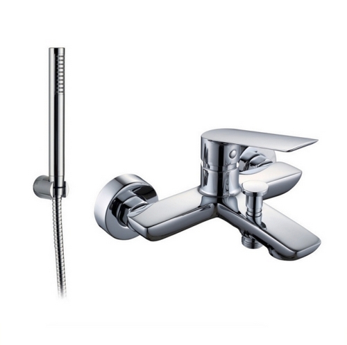 Brass wall mounted bath mixer with shower kit CORA series