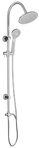 Complete stainless steel chrome plated shower column with diverter ACQUAMARINA series