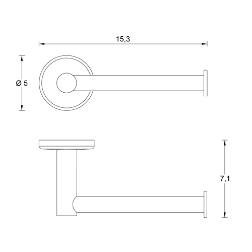 Brass toilet paper holder ATLANTA series