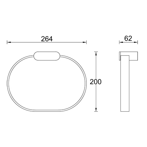 Porta asciugamano anello ottone serie CHILY