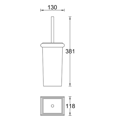 Brass toilet brush holder CHILY series
