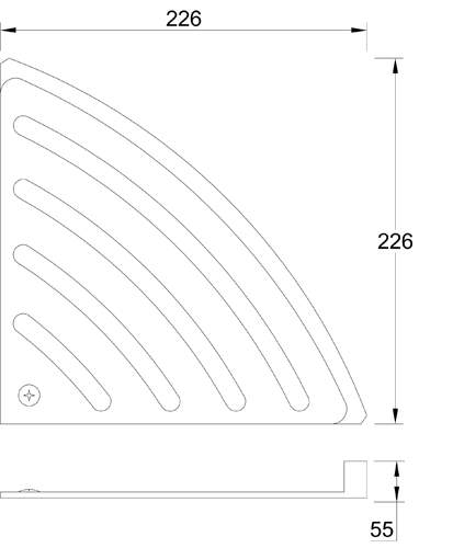 ABS shower corner shelf CLIP_2 series