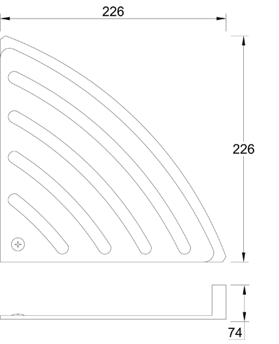 ABS shower corner shelf CLIP_3 series