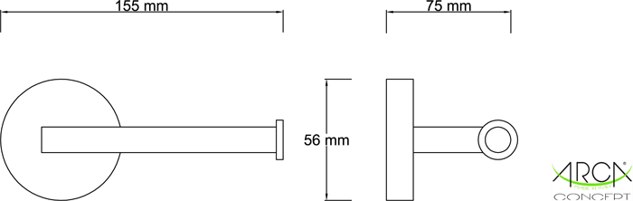 Porta rotolo ABS cromato serie COCO'