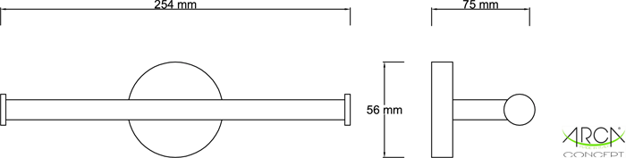Porta rotolo doppio ABS cromato serie COCO'