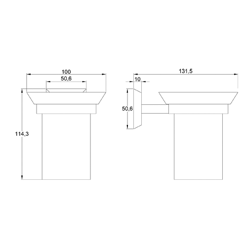 Porta bicchiere ABS cromato serie GEO