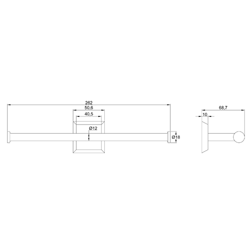 Porta rotolo doppio ABS cromato serie GEO