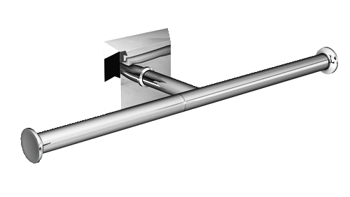 Porta rotolo doppio ABS cromato serie GEO