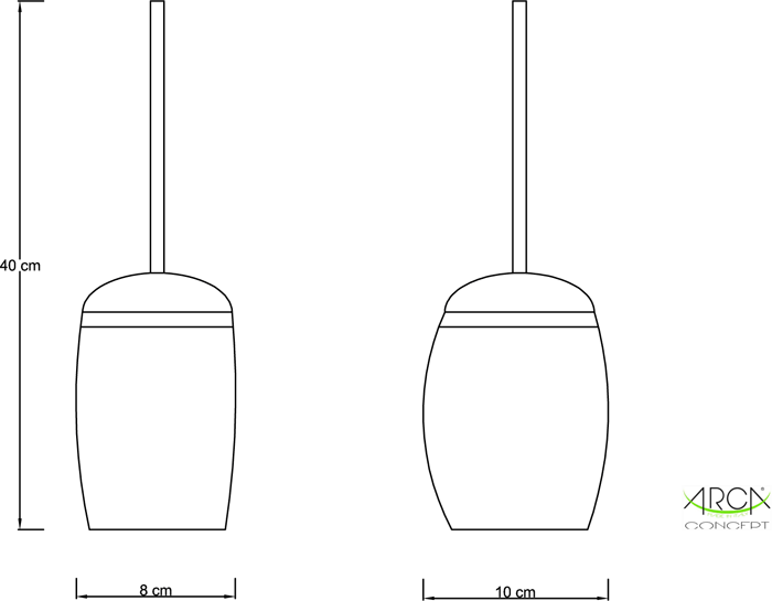 Porta scopino d'appoggio pietra serie JOYA