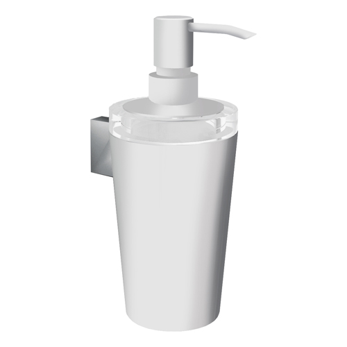 Brass soap dipenser LAPIANA series satin glass