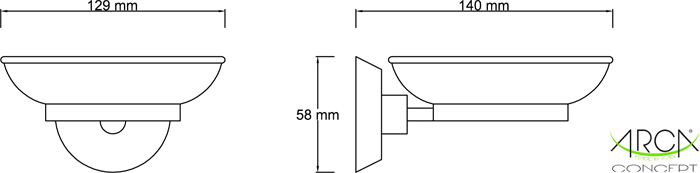 ABS chrome plated soap dish LUCE series