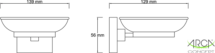 Porta sapone ABS cromato serie MIA