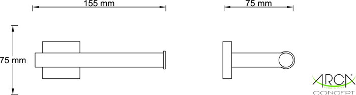 Porta rotolo ABS cromato serie MIA