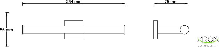 Porta rotolo doppio ABS cromato serie MIA