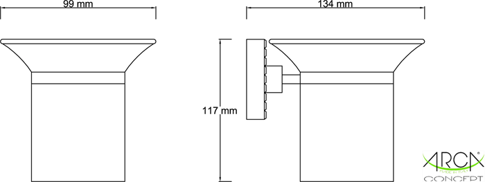Porta bicchiere ABS cromato serie PLAISIR