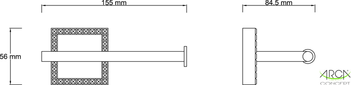Porta rotolo ABS cromato serie PLAISIR