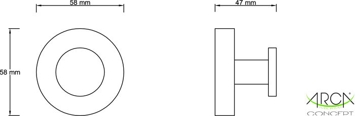 Appendino ABS cromato serie ZERO