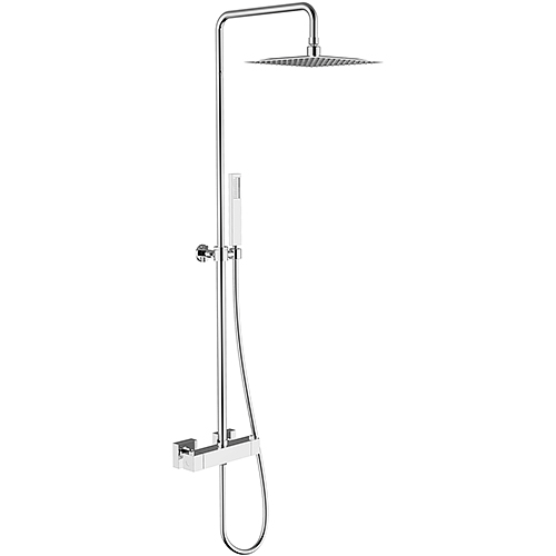 Complete brass shower column with thermostatic shower mixer SMEMO series