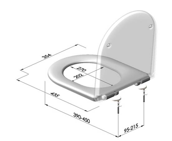 Sedile wc universale duroplast serie DUBLIN