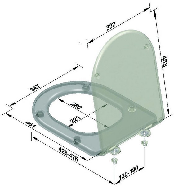 Sedile wc universale duroplast serie FRANCE