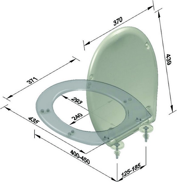 Sedile WC universale duroplast serie GERMANY