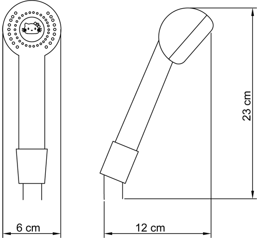 HELLO KITTY - RED collection hand shower KIKI