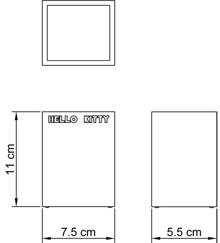 HELLO KITTY - bicchiere APPLE collection