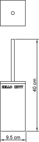 HELLO KITTY - Porta scopino WC APPLE collection