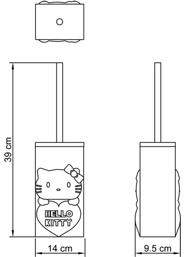 HELLO KITTY - Porta scopino WC CLASSIC collection