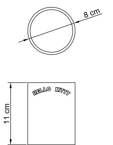 HELLO KITTY - bicchiere FLOWER collection