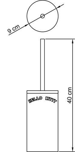 HELLO KITTY - Porta scopino WC FLOWER collection