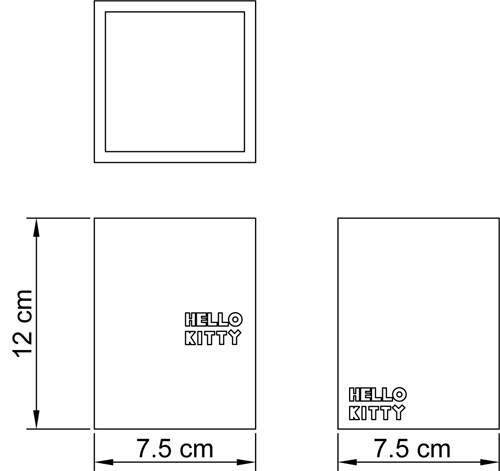 HELLO KITTY - bicchiere GOLD collection