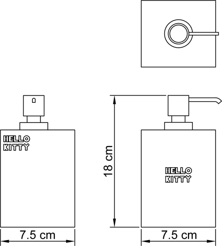 HELLO KITTY - dispenser per sapone GOLD collection