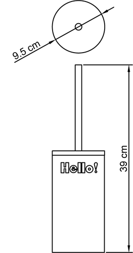 HELLO KITTY - Porta scopino WC HELLO collection