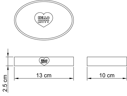 HELLO KITTY - porta sapone HEARTS PINK collection