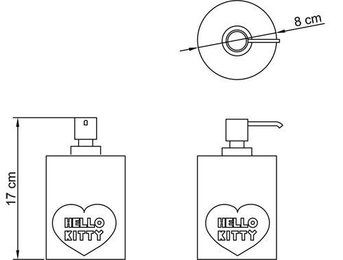 HELLO KITTY - dispenser per sapone HEARTS PINK collection