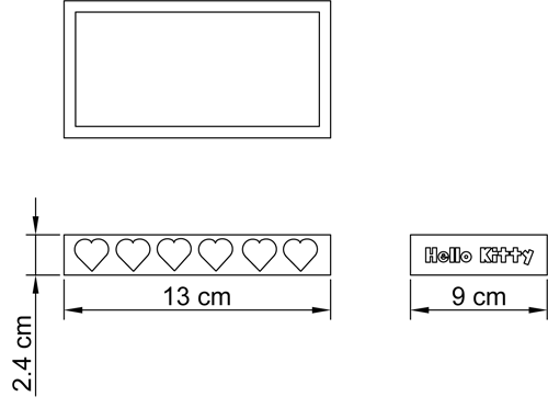 HELLO KITTY - porta sapone HEARTS RED collection