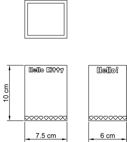 HELLO KITTY - bicchiere HEARTS RED collection