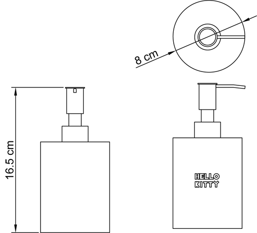 HELLO KITTY - dispenser per sapone SILVER collection