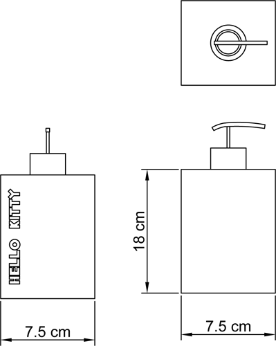 HELLO KITTY - dispenser per sapone SQUARE collection