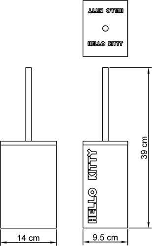 HELLO KITTY - Porta scopino WC SQUARE collection