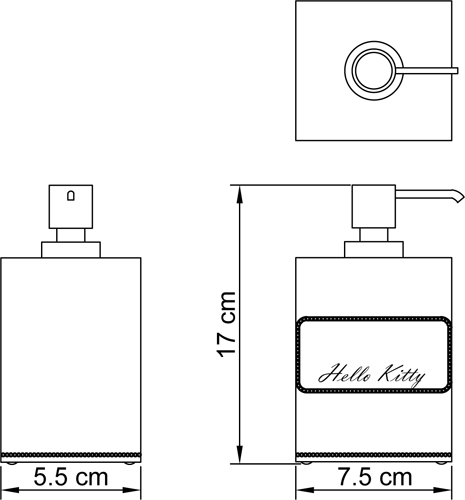 HELLO KITTY - dispenser per sapone STRASS collection