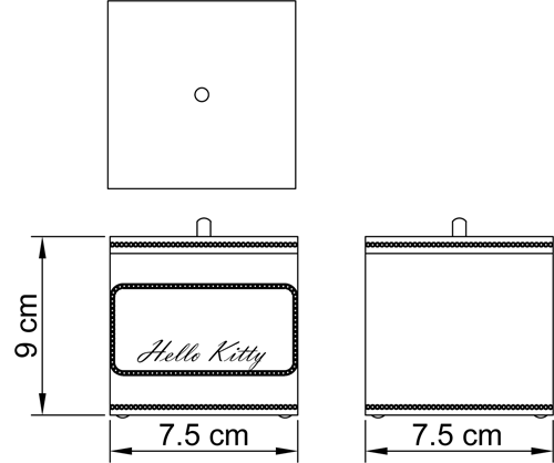 HELLO KITTY - dispenser porta cotone STRASS collection